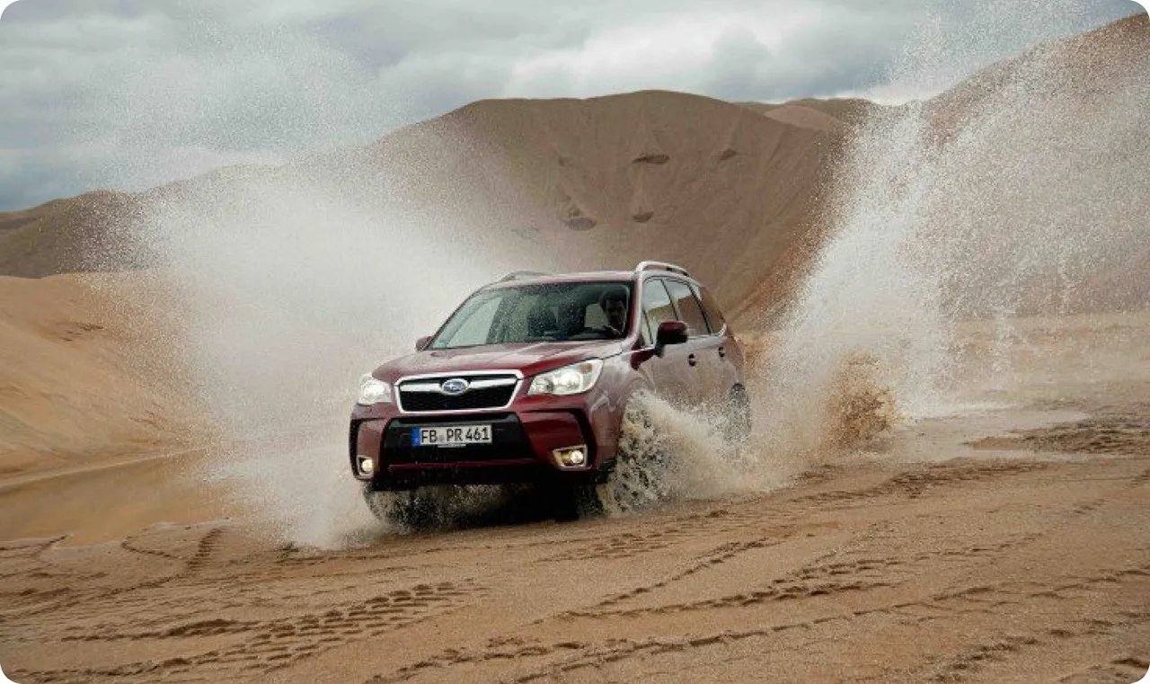 Subaru on desert